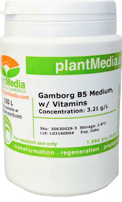 Gamborg B5 Medium, W/ Vitamins | Plant Tissue Culture | BioWORLD